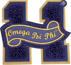 View Buying Options For The Omega Psi Phi 11 Founded Year Chenille Felt Sew-On Patch