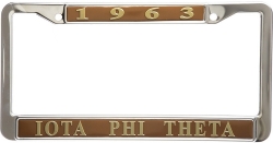 View Buying Options For The Iota Phi Theta 1963 Metal License Plate Frame