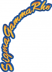 View Buying Options For The Sigma Gamma Rho Script Large Tackle Twill Rocker Iron-On Patch