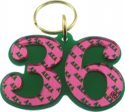 View Buying Options For The Alpha Kappa Alpha Color Mirror Line #36 Keychain