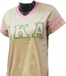 View Buying Options For The Buffalo Dallas Alpha Kappa Alpha Striped V-Neck T-Shirt