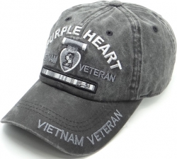 View Buying Options For The Purple Heart Vietnam Veteran Pigment Washed Cotton Mens Cap