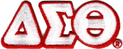 View Buying Options For The Delta Sigma Theta Small Letter Iron-On Patch Set