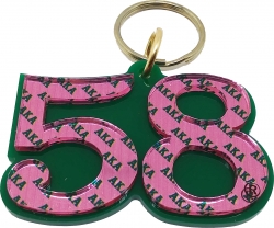 View Buying Options For The Alpha Kappa Alpha Color Mirror Line #58 Keychain