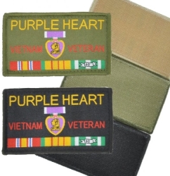 View Buying Options For The Purple Heart Vietnam Veteran Ribbons Hook And Loop Patch [Pre-Pack]