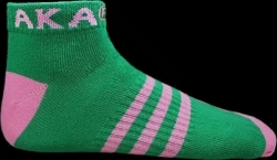 View Buying Options For The Alpha Kappa Alpha Striped Pair Ladies Ankle Socks