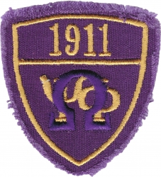 View Buying Options For The Omega Psi Phi Distressed Shield Iron-On Patch