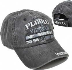 View Buying Options For The Pleiku Vietnam Veteran Tonal Pigment Washed Cotton Mens Cap