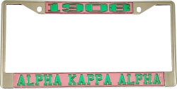 View Buying Options For The Alpha Kappa Alpha 1908 License Plate Frame