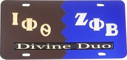 View Buying Options For The Iota Phi Theta + Zeta Phi Beta Split Divine Duo License Plate
