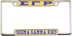 View Buying Options For The Sigma Gamma Rho Classic License Plate Frame
