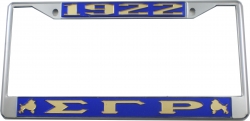 View Buying Options For The Sigma Gamma Rho 1922 Poodles Big Letter License Plate Frame