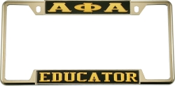 View Product Detials For The Alpha Phi Alpha Educator License Plate Frame