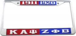 View Buying Options For The Kappa Alpha Psi + Zeta Phi Beta Split License Plate Frame