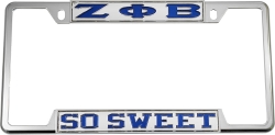 View Buying Options For The Zeta Phi Beta So Sweet License Plate Frame