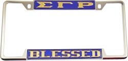 View Buying Options For The Sigma Gamma Rho Blessed License Plate Frame