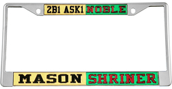 View Buying Options For The Mason - 2B1 ASK1 + Shriner Split License Plate Frame