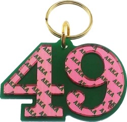View Buying Options For The Alpha Kappa Alpha Color Mirror Line #49 Keychain