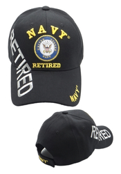 View Buying Options For The Navy Emblem Retired Shadow Text Mens Cap