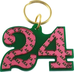 View Buying Options For The Alpha Kappa Alpha Color Mirror Line #24 Keychain