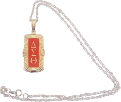 View Buying Options For The Delta Sigma Theta Antique Filigree Pendant With Chain