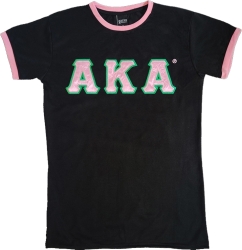 View Buying Options For The Alpha Kappa Alpha Ladies Ringer Tee