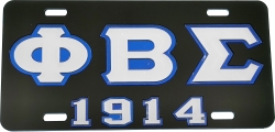 View Buying Options For The Phi Beta Sigma 1914 Outline Mirror License Plate