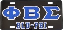 View Buying Options For The Phi Beta Sigma Blu-Phi Outline Mirror License Plate