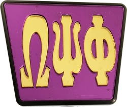 View Buying Options For The Omega Psi Phi Greek Letter Trailer Hitch Cover