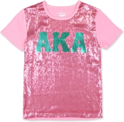 View Buying Options For The Big Boy Alpha Kappa Alpha Divine 9 S3 Ladies Sequins Tee