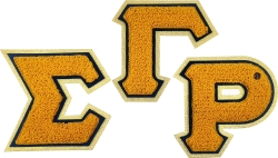 View Buying Options For The Sigma Gamma Rho Glitter Chenille Letter Iron-On Patch Set
