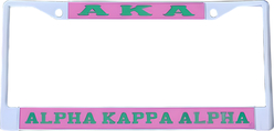 View Buying Options For The Alpha Kappa Alpha Greek Letters License Plate Frame
