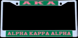 View Buying Options For The Alpha Kappa Alpha Greek Letters License Plate Frame