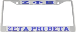View Buying Options For The Zeta Phi Beta Greek Letters License Plate Frame