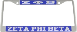 View Buying Options For The Zeta Phi Beta Greek Letters License Plate Frame
