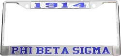 View Buying Options For The Phi Beta Sigma Year 1914 License Plate Frame