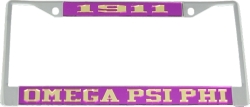 View Buying Options For The Omega Psi Phi Year 1911 License Plate Frame