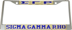View Buying Options For The Sigma Gamma Rho Greek Letters License Plate Frame