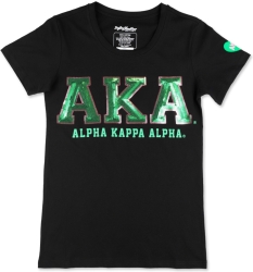 View Buying Options For The Big Boy Alpha Kappa Alpha Divine 9 Sequin Patch Ladies Tee