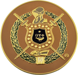 View Buying Options For The Omega Psi Phi Classic Round Car Badge