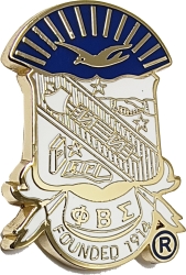 View Buying Options For The Phi Beta Sigma 3D Shield Lapel Pin