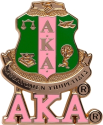View Buying Options For The Alpha Kappa Alpha 3D Crest Lapel Pin With Letters