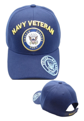 View Buying Options For The Navy Veteran Arch Text Shadow On Bill Mens Cap