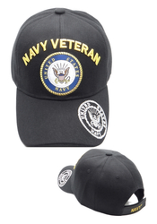 View Buying Options For The Navy Veteran Arch Text Shadow On Bill Mens Cap