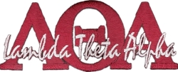 View Buying Options For The Lambda Theta Alpha Signature Iron-On Patch