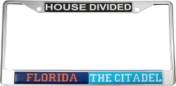 View Buying Options For The Florida + Citadel House Divided Split License Plate Frame