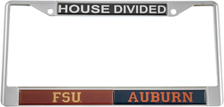 View Buying Options For The Florida State (FSU) + Auburn House Divided Split License Plate Frame