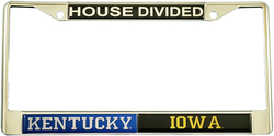 View Buying Options For The Kentucky + Iowa House Divided Split License Plate Frame