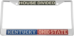 View Buying Options For The Kentucky + Ohio State House Divided Split License Plate Frame