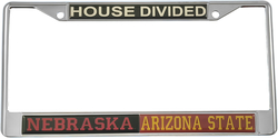 View Buying Options For The Nebraska + Arizona State House Divided Split License Plate Frame